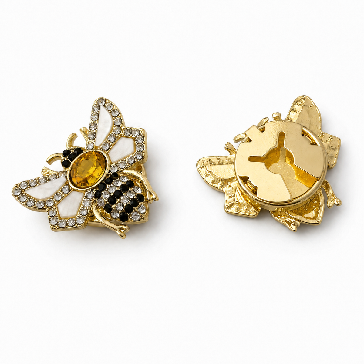 Insect rhinestone button cover