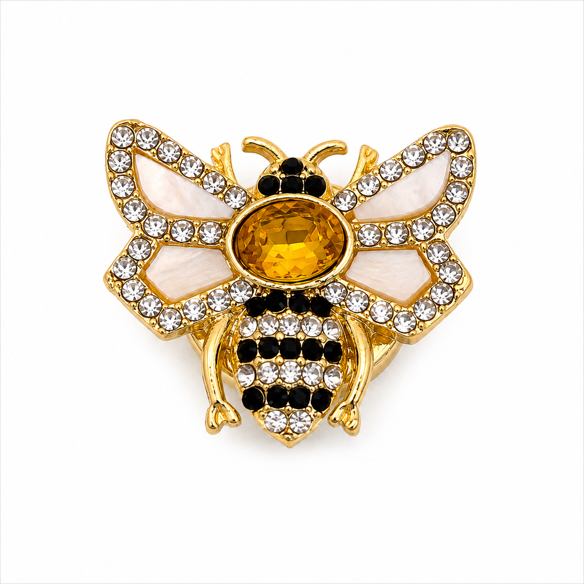 Insect rhinestone button cover
