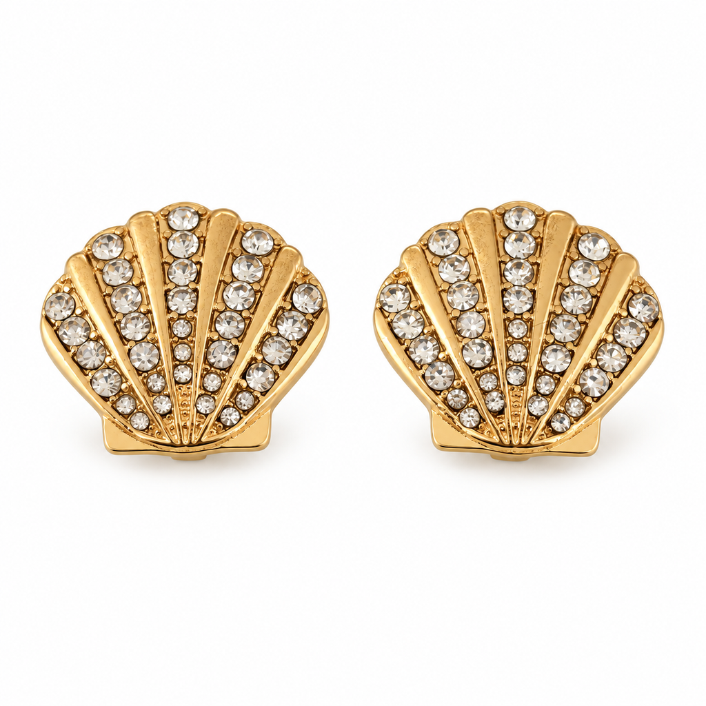 Golden starfish shell button cover
