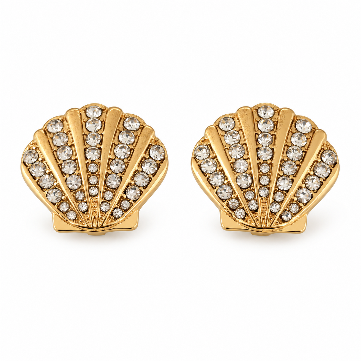 Golden starfish shell button cover