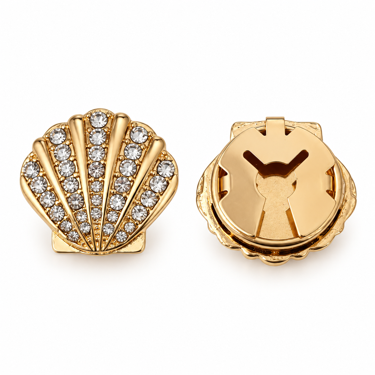 Golden starfish shell button cover