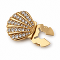 Golden starfish shell button cover